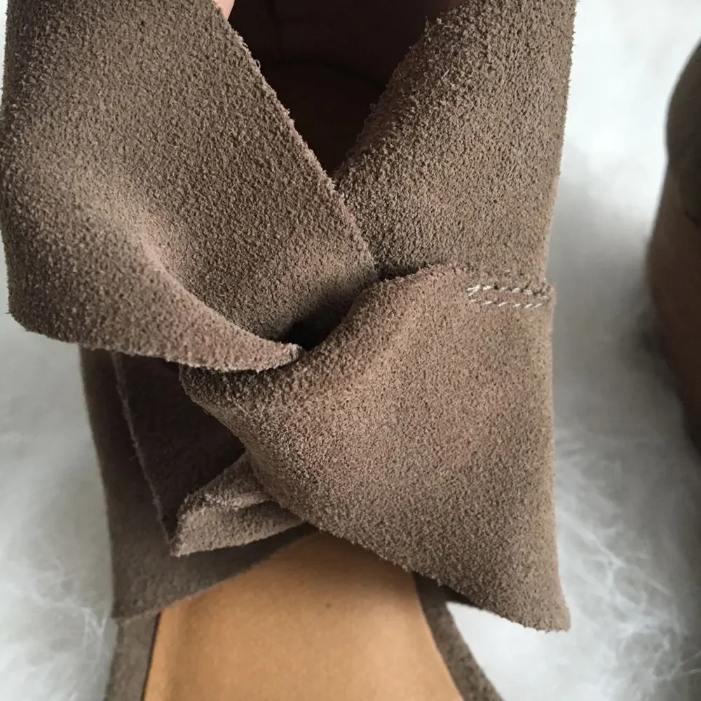 Lucky Brand Tammanee Suede Wedge Sandals Size 10